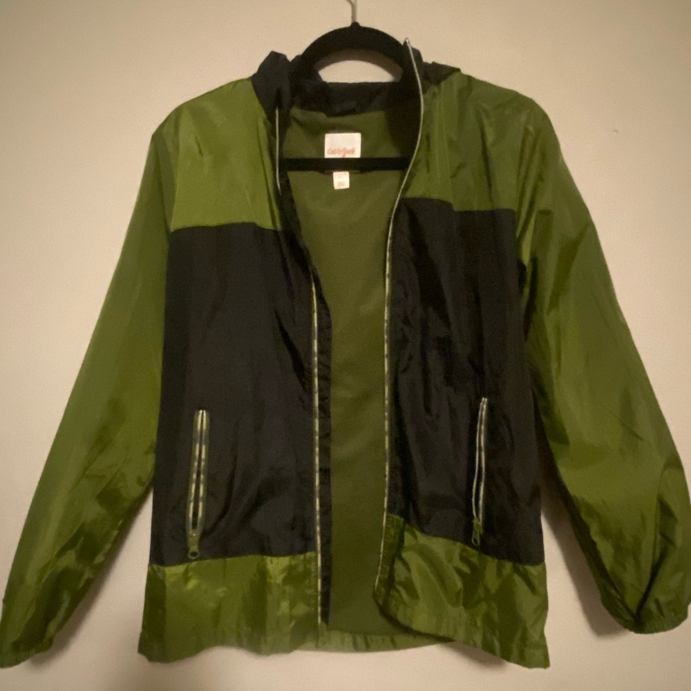 Cat & Jack Green and Black Kids Jacket Windbreaker